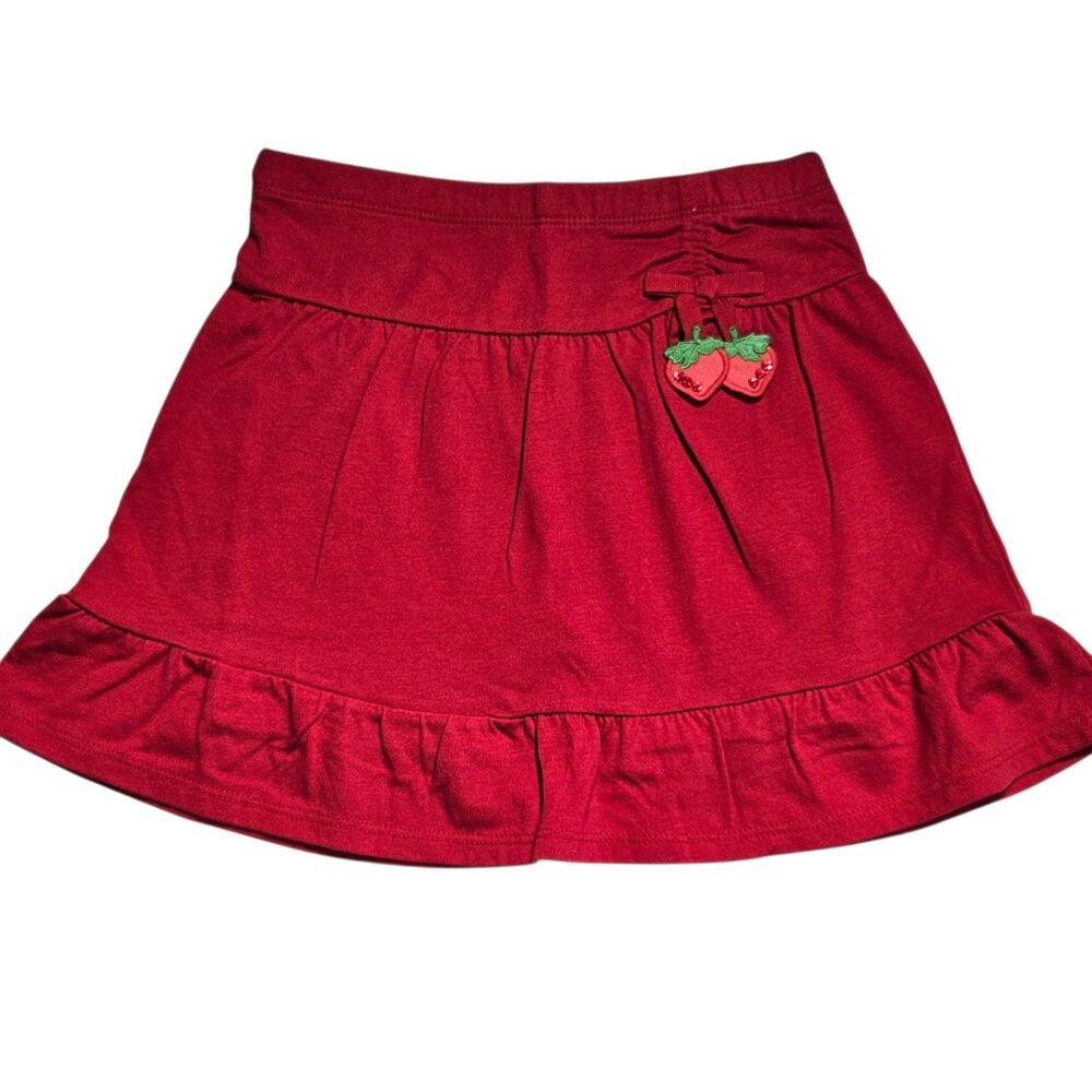 Vintage Gymboree Skort Size 5 Red Strawberry Ruffled Hem Cotton Blend 2006 NWT